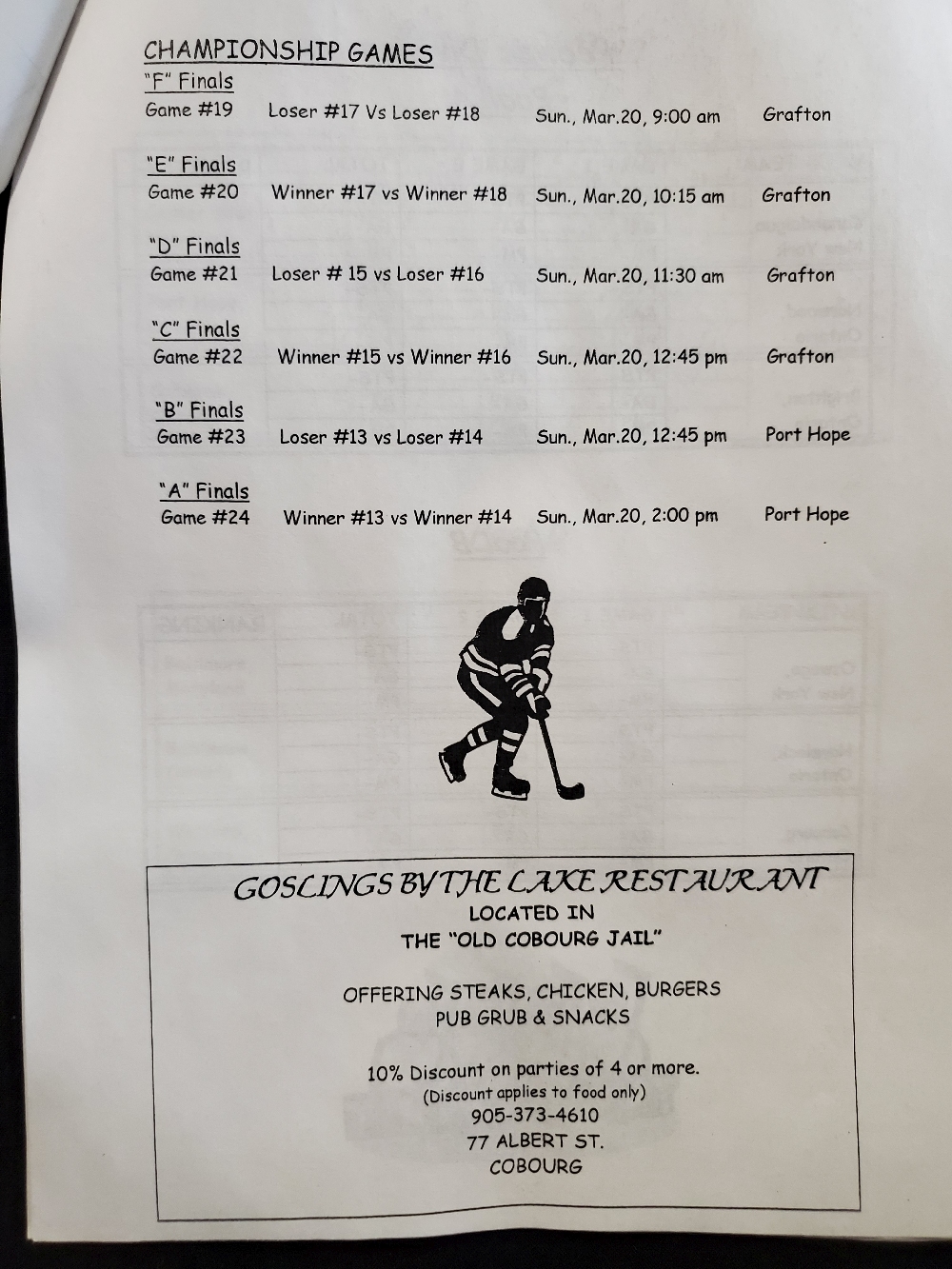 Youth Hockey Memorabilia