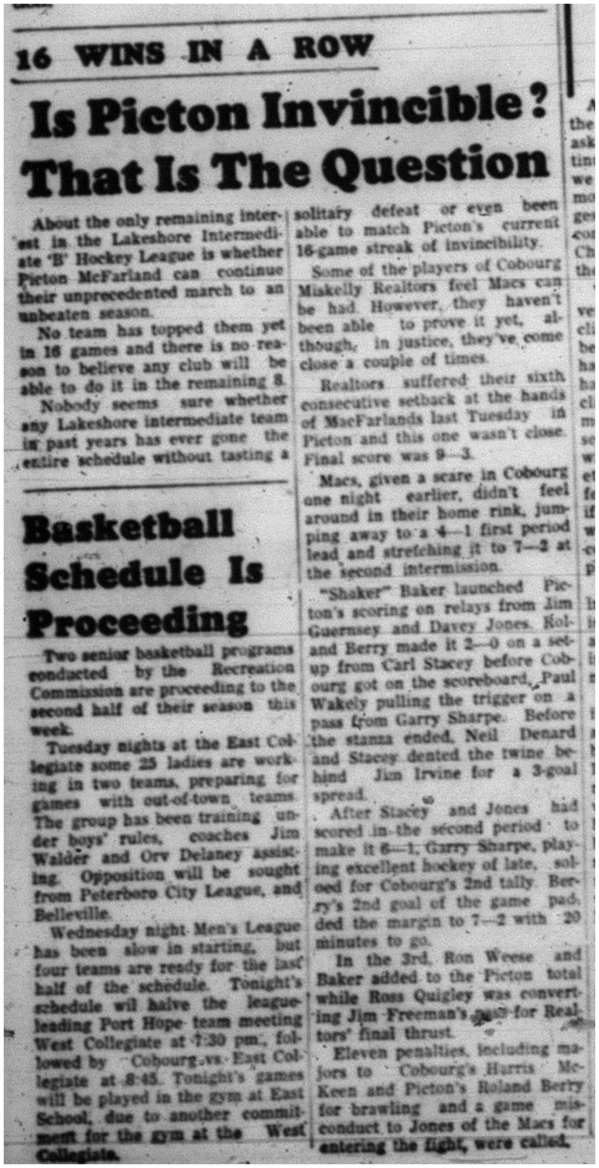 1964-01-15 Hockey -Picton wins