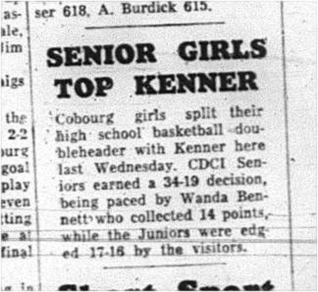 1964-01-29 School -Basketball -CDCI girls vs. Kenner