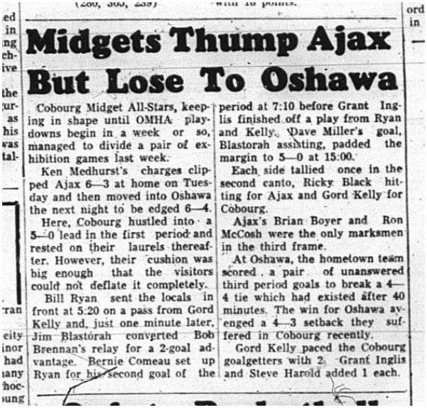 1964-02-05 Hockey -Cobourg midgets -Ajax -Oshawa
