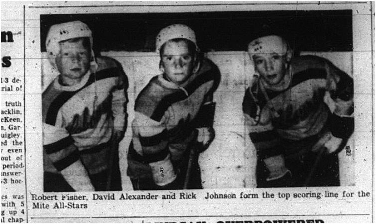1964-02-05 Hockey -Mite All-Stars -Robert Fisher -David Alexander -Rick Johnson