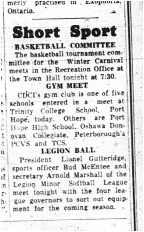 1964-02-05 School -Basketball+Gymnastics +Softabll -Short sport