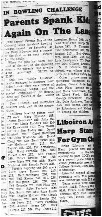 1964-02-12 Bowling -Little amateur bowling league