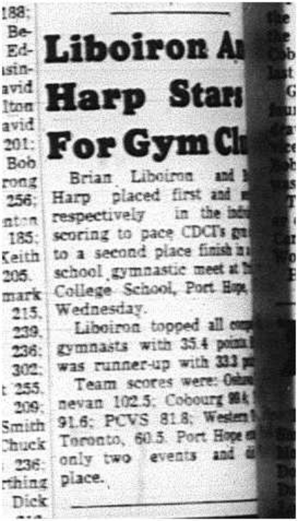 1964-02-12 School -Gymnastics -CDCI -Port Hope meet