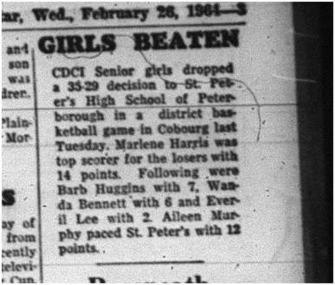 1964-02-26 School -basketball -CDCI seniors vs. St. Peters