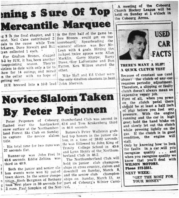 1964-02-26 Skiing -Peter Peiponen -Northumberland CLub