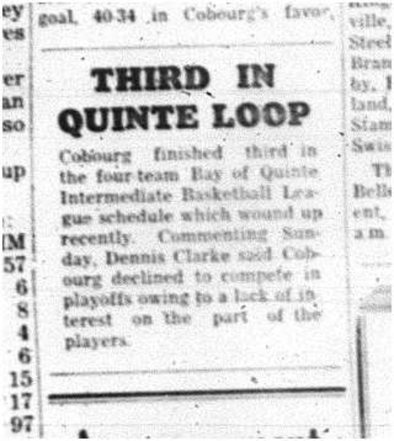 1964-03-04 Basketball -Cobourg -Quinte Loop