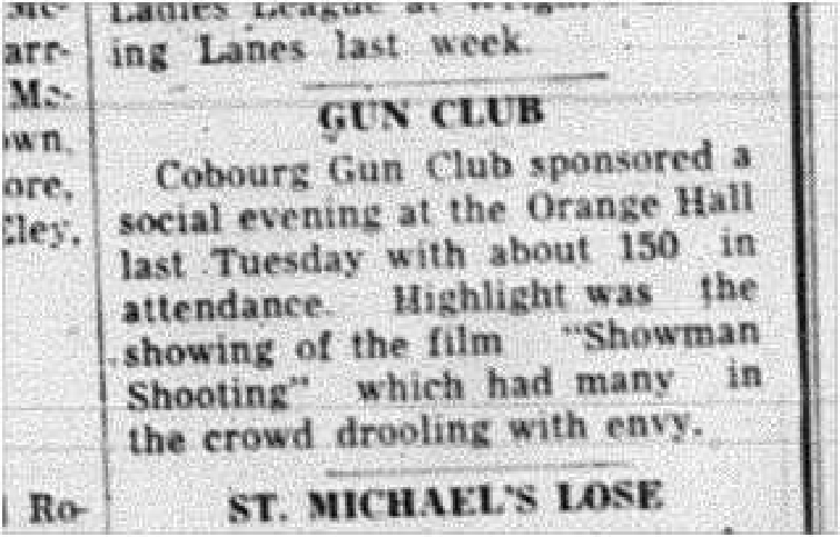 1964-03-04 Shooting -Cobourg Gun Club