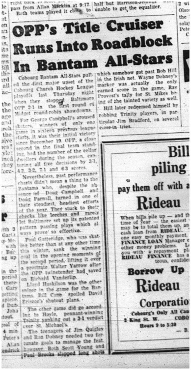 1964-03-11 Hockey -CCHL -Cobourg Bantam All-Stars