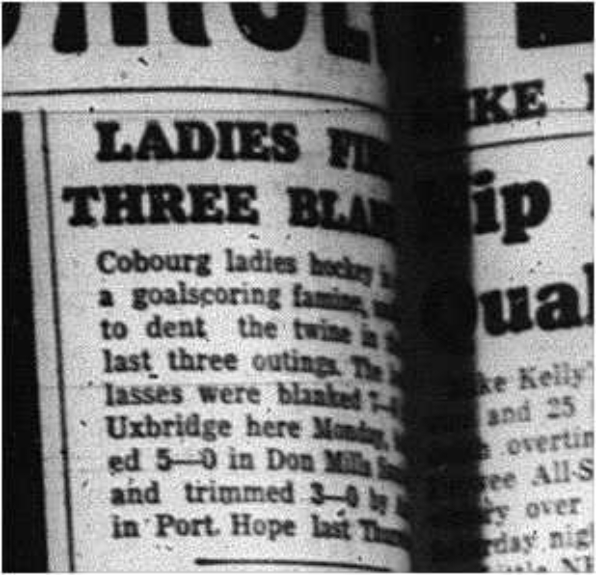 1964-03-11 Hockey -Cobourg Ladies Hockey