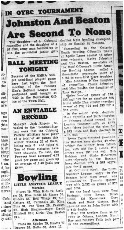 1964-03-18 Bowling -Doubles 5-pin Championship