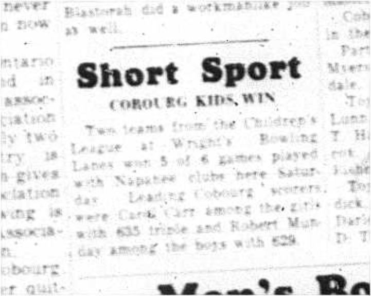 1964-03-18 Bowling -Short Sport