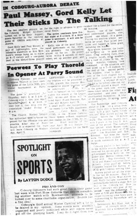 1964-03-18 Hockey -OMHA -Paul Massey -Gord Kelly