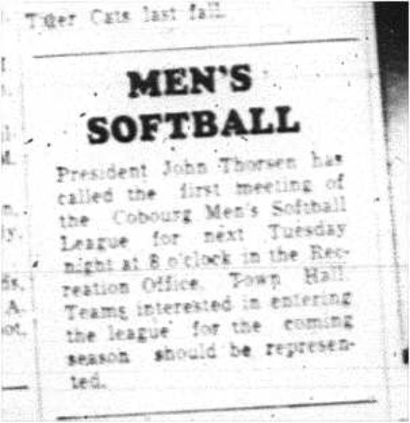 1964-03-18 Softball -Mens -Meeting