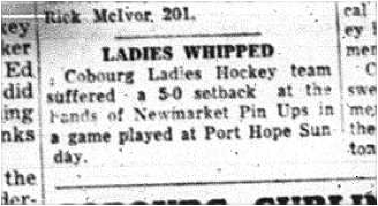 1964-03-25 Hockey -Cobourg Ladies Hockey League