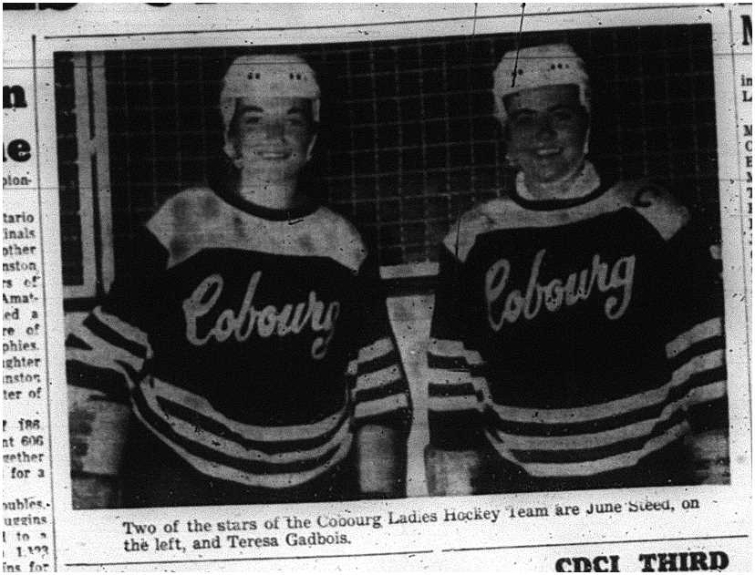 1964-03-25 Hockey -Cobourg Ladies Hockey Team -Picture
