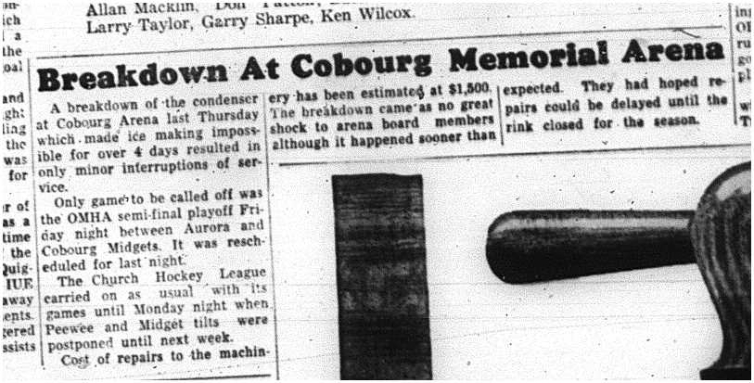 1964-03-25 Hockey -Cobourg Memorial Arena