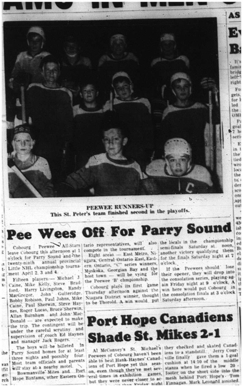 1964-04-01 Hockey -Cobourg Peewee All-Stars -Little NHL Championship Tournament