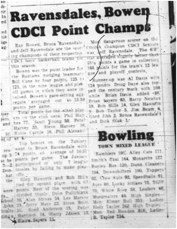 1964-04-01 School -Basketball -CDCI Bantam Boys