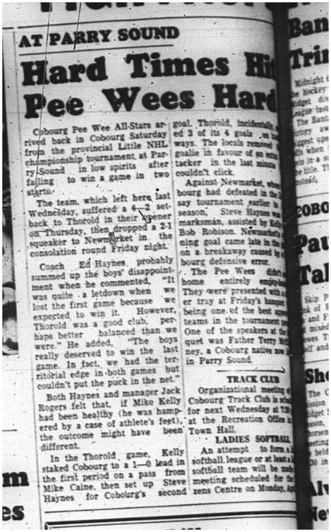 1964-04-08 Hockey -Little NHL championship -Cobourg Peewee All-Stars