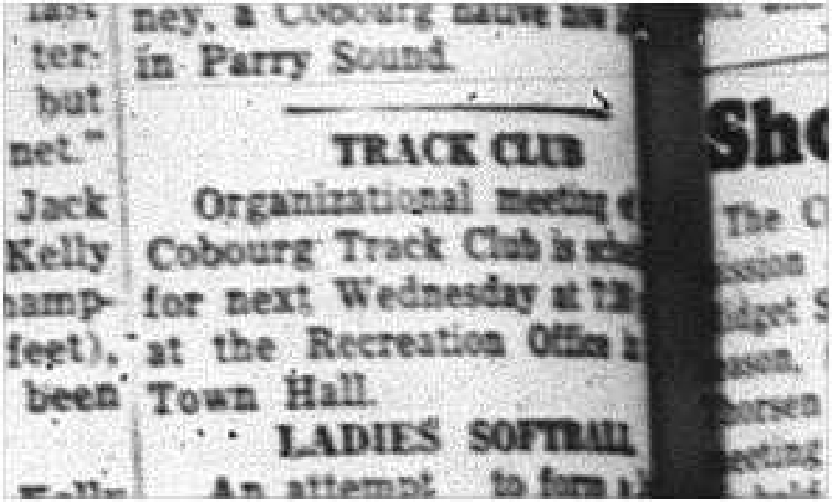 1964-04-08 Track and Field -Cobourg Track Club -Meeting