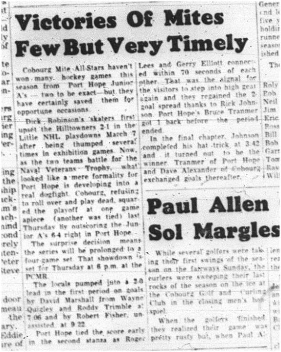 1964-04-15 Hockey -Cobourg Mite All-Stars -Port Hope Junior As