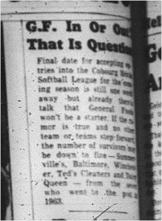 1964-04-15 Softball -Cobourg Midget Softball League