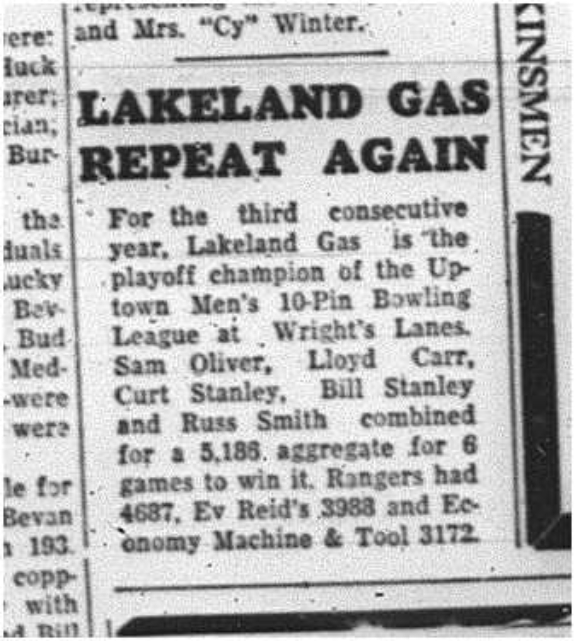 1964-04-22 Bowling -10-Pin -Mens -Lakeland Gas