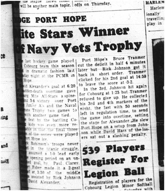 1964-04-22 Hockey - Boys - Cobourg Mite All-Stars Vs. Port Hope