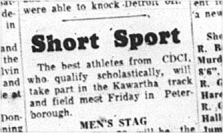 1964-05-13 School - Mixed - Track And Field - CDCI - Kawartha Meet - Short Sport