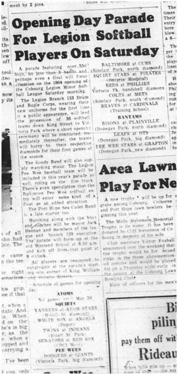 1964-05-20 Softball - Legion Softball - Opening Day Parade