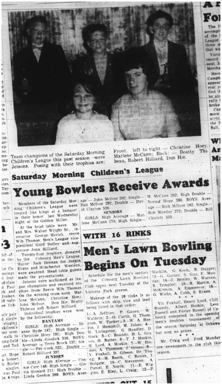 1964-05-27 Bowling - Mixed - Childrens League