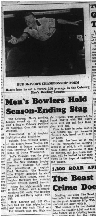1964-06-03 Bowling - Mens - Bud Melvor - Season- Ending Stag