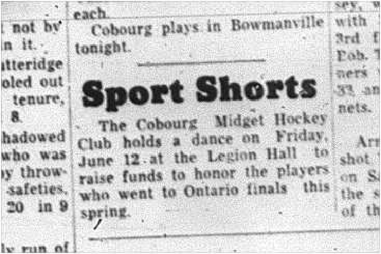 1964-06-03 Hockey - Boys  - Cobourg Midgets - Dance - Sport Shorts