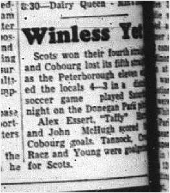 1964-06-03 Soccer - Mens - Cobourg Vs. Peterborough