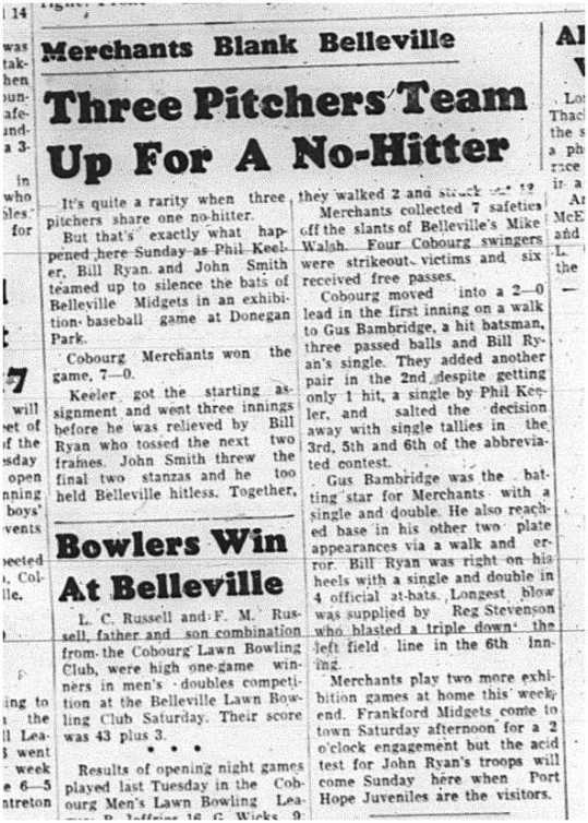 1964-06-10 Baseball - Mens - Merchants Vs. Belleville