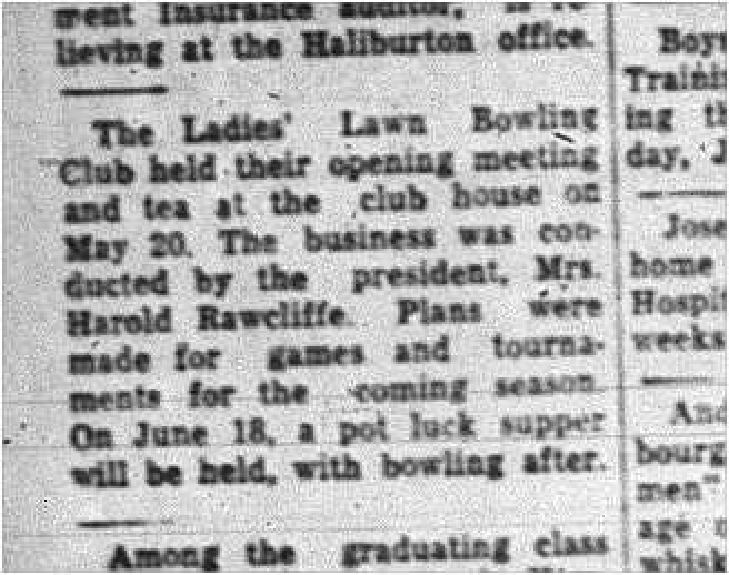 1964-06-10 Lawn Bowling - Ladies - Opening Meeting