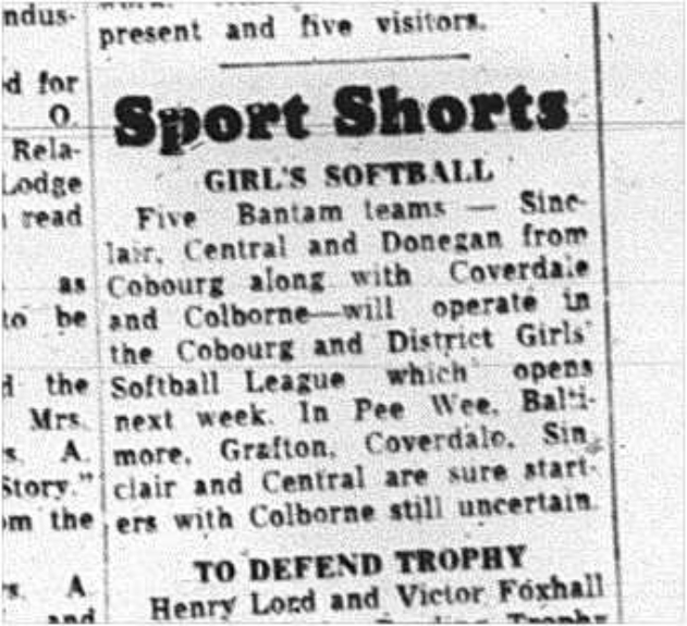 1964-06-10 Softball - Girls - Sport Shorts