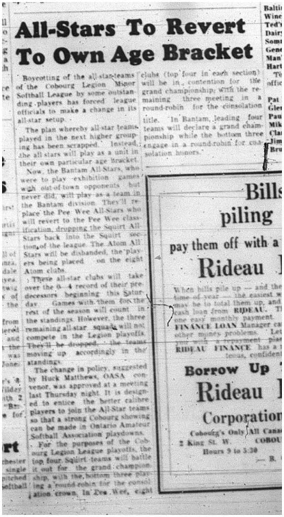 1964-06-17 Softball - Ladies - All-Stars