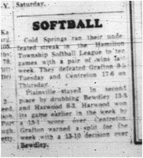 1964-06-24 Softball - Mens - Township League