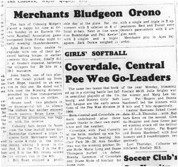 1964-07-01 Baseball - Boys - Cobourg Midgets