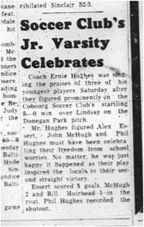 1964-07-01 Soccer - Mens - Cobourg Vs. Lindsay