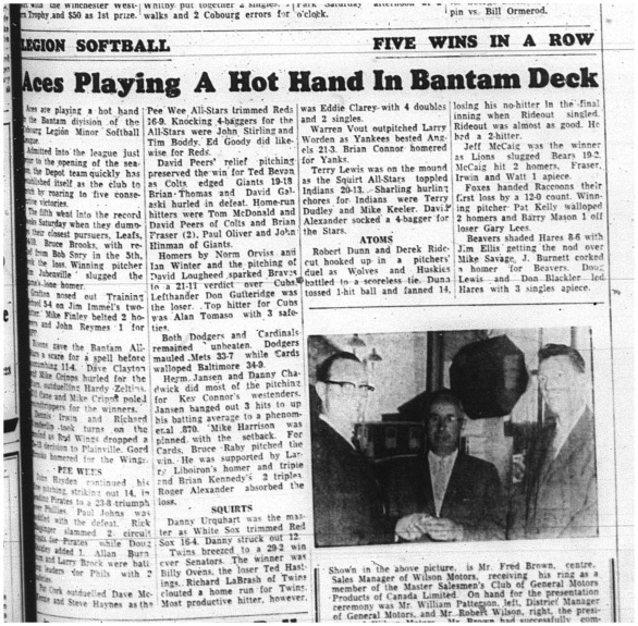 1964-07-01 Softball - Boys - Cobourg Legion Minor League