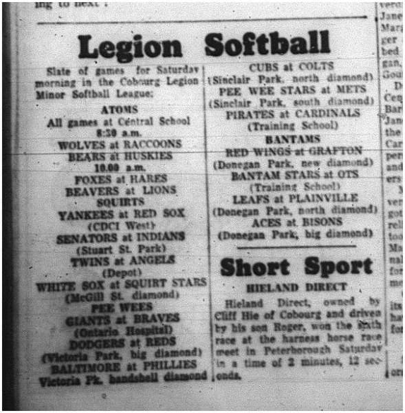 1964-07-15 Softball - Boys - Saturday Games