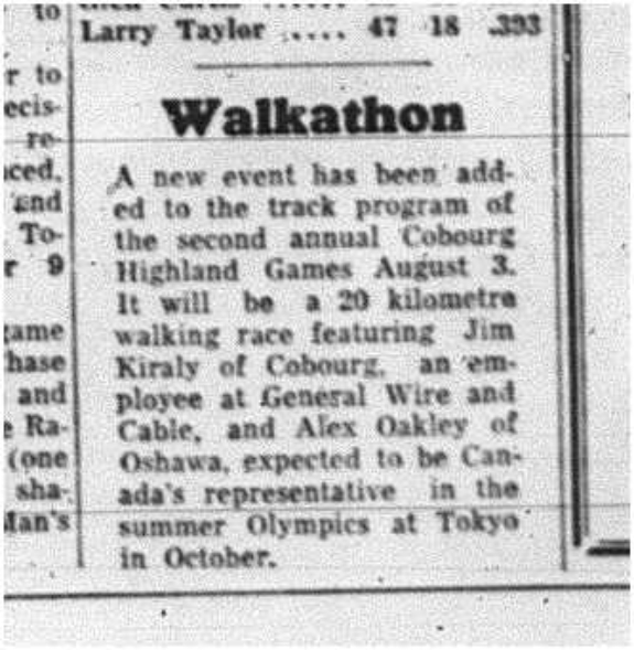 1964-07-15 Track and Field - Mixed - Walkathon