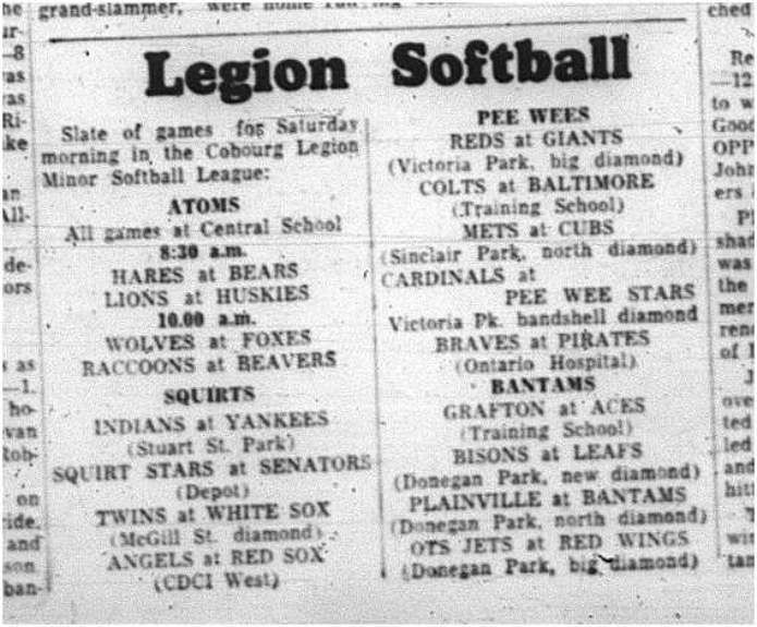 1964-07-22 Softball - Boys - Legion Minor Softball