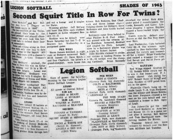 1964-07-22 Softball - Boys - Legion Softball