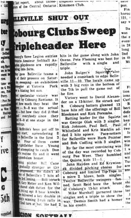 1964-07-29 Softball - Boys - Amateur Softball Associations Playdowns