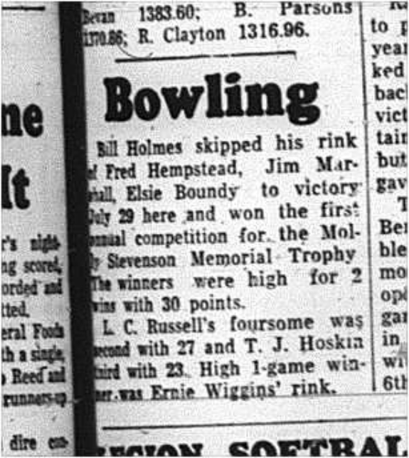 1964-08-12 Bowling - Mens - Memorial Trophy