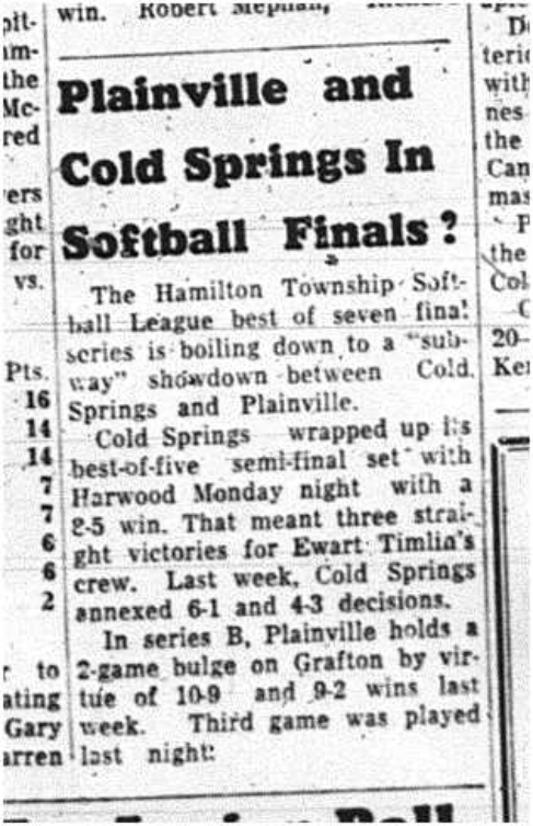 1964-08-12 Softball - Boys - Hamilton Township Softball